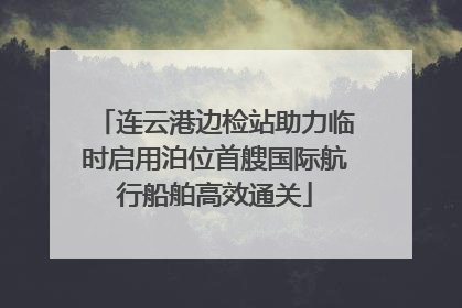 连云港边检站助力临时启用泊位首艘国际航行船舶高效通关