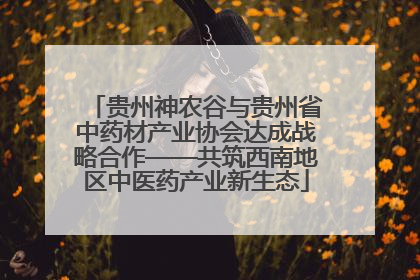 贵州神农谷与贵州省中药材产业协会达成战略合作——共筑西南地区中医药产业新生态