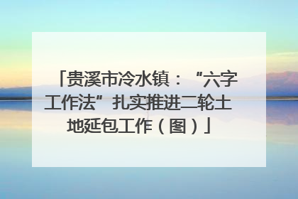 贵溪市冷水镇：“六字工作法”扎实推进二轮土地延包工作（图）