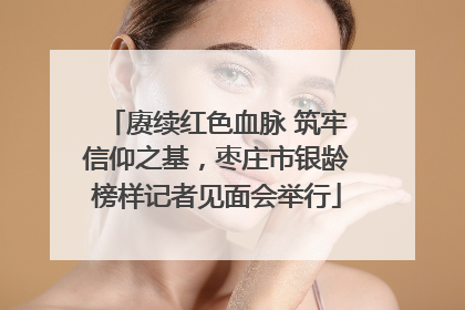 赓续红色血脉 筑牢信仰之基，枣庄市银龄榜样记者见面会举行