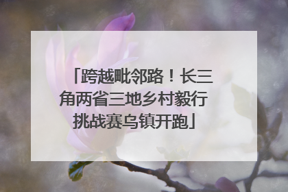 跨越毗邻路！长三角两省三地乡村毅行挑战赛乌镇开跑