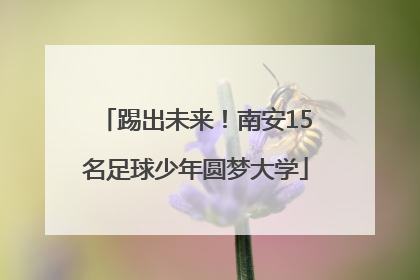 踢出未来！南安15名足球少年圆梦大学