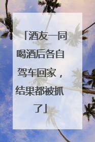 酒友一同喝酒后各自驾车回家，结果都被抓了
