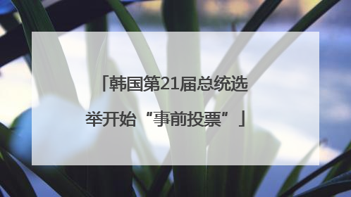 韩国第21届总统选举开始“事前投票”