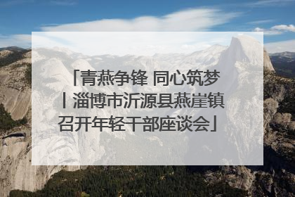 青燕争锋 同心筑梦丨淄博市沂源县燕崖镇召开年轻干部座谈会