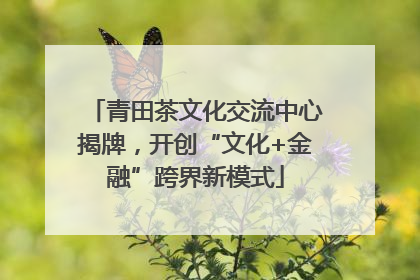 青田茶文化交流中心揭牌，开创“文化+金融”跨界新模式