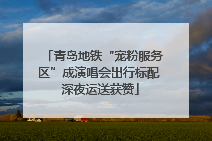 青岛地铁“宠粉服务区”成演唱会出行标配 深夜运送获赞