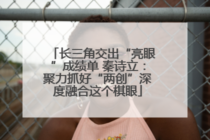 长三角交出“亮眼”成绩单 秦诗立：聚力抓好“两创”深度融合这个棋眼