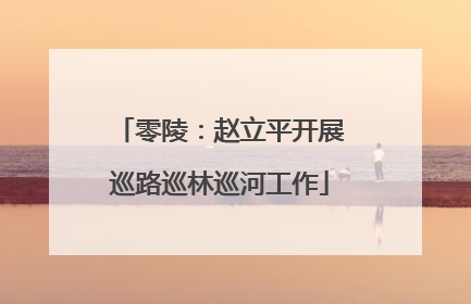 零陵：赵立平开展巡路巡林巡河工作