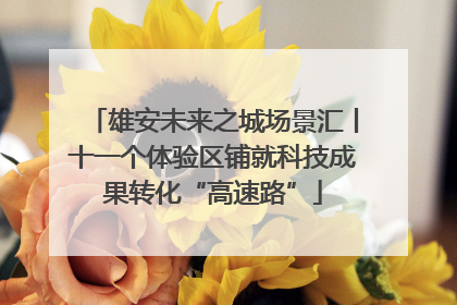 雄安未来之城场景汇丨十一个体验区铺就科技成果转化“高速路”