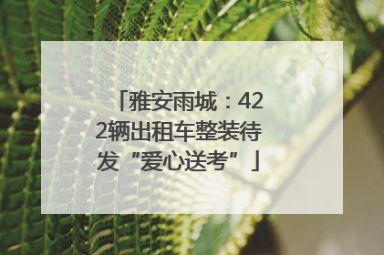 雅安雨城：422辆出租车整装待发“爱心送考”