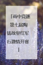 雨中竞逐 第七届陶铸故里红军行激情开赛
