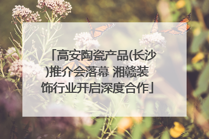高安陶瓷产品(长沙)推介会落幕 湘赣装饰行业开启深度合作