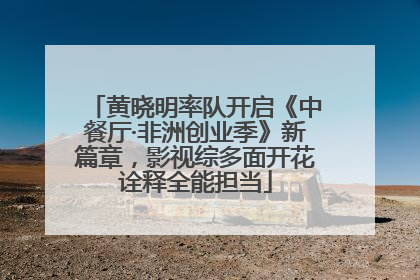 黄晓明率队开启《中餐厅·非洲创业季》新篇章，影视综多面开花诠释全能担当