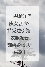 黑龙江省庆安县 坚持党建引领 农旅融合铺就乡村共富路