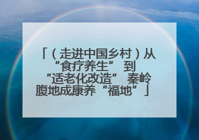 （走进中国乡村）从 “食疗养生” 到 “适老化改造” 秦岭腹地成康养“福地”