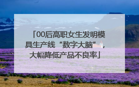 00后高职女生发明模具生产线“数字大脑”，大幅降低产品不良率