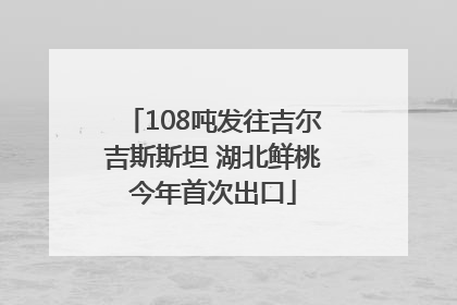 108吨发往吉尔吉斯斯坦 湖北鲜桃今年首次出口