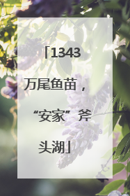 1343万尾鱼苗，“安家”斧头湖