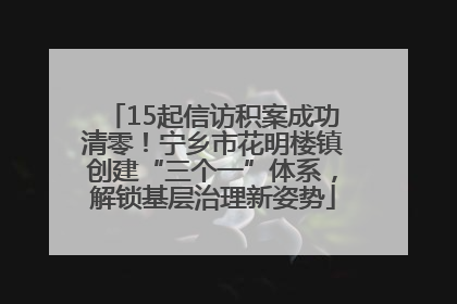 15起信访积案成功清零！宁乡市花明楼镇创建“三个一”体系，解锁基层治理新姿势