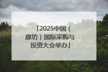 2025中国（廊坊）国际采购与投资大会举办
