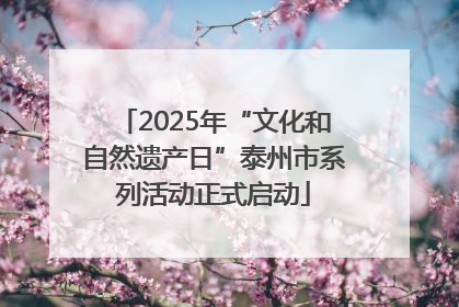 2025年“文化和自然遗产日”泰州市系列活动正式启动