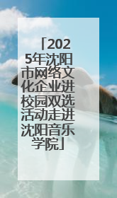 2025年沈阳市网络文化企业进校园双选活动走进沈阳音乐学院