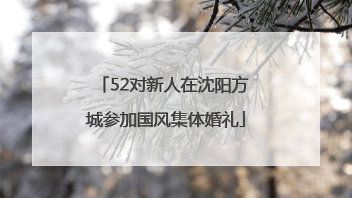 52对新人在沈阳方城参加国风集体婚礼