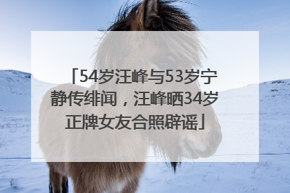 54岁汪峰与53岁宁静传绯闻，汪峰晒34岁正牌女友合照辟谣