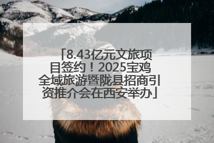 8.43亿元文旅项目签约！2025宝鸡全域旅游暨陇县招商引资推介会在西安举办
