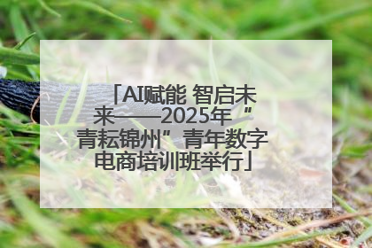 AI赋能 智启未来——2025年“青耘锦州”青年数字电商培训班举行