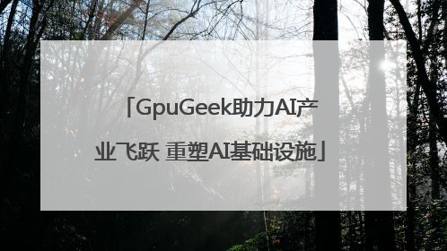 GpuGeek助力AI产业飞跃 重塑AI基础设施
