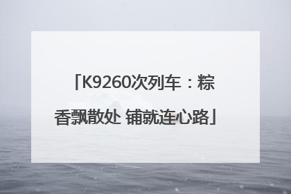 K9260次列车：粽香飘散处 铺就连心路