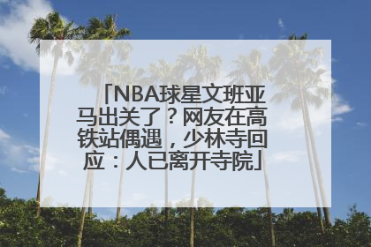 NBA球星文班亚马出关了？网友在高铁站偶遇，少林寺回应：人已离开寺院